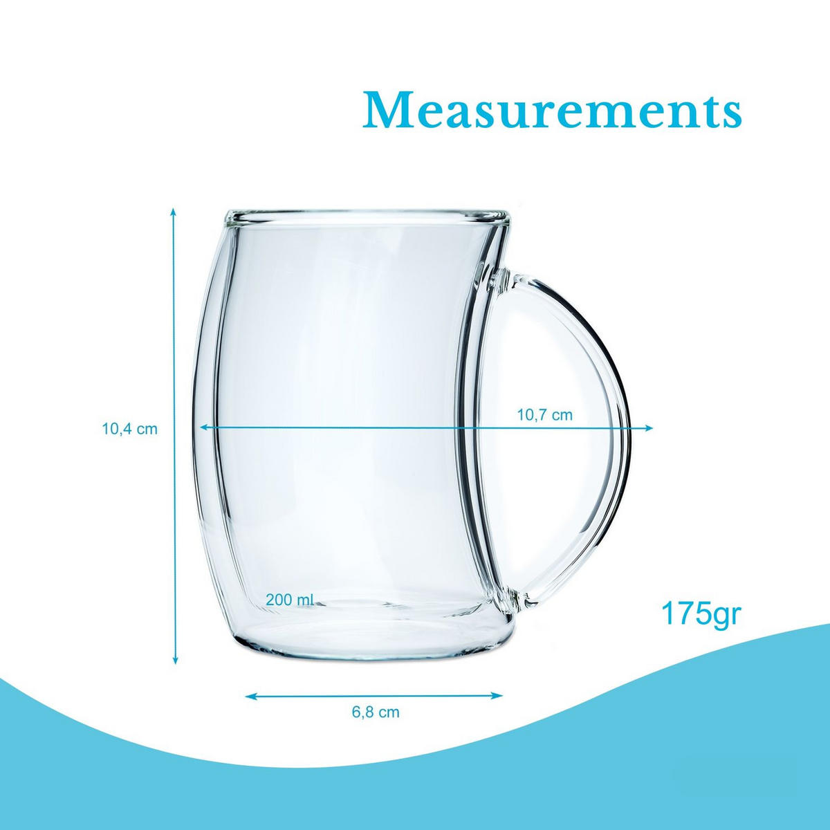 TEEGLAS 200ml - Transparent, Glas (0.2L) - Intirilife