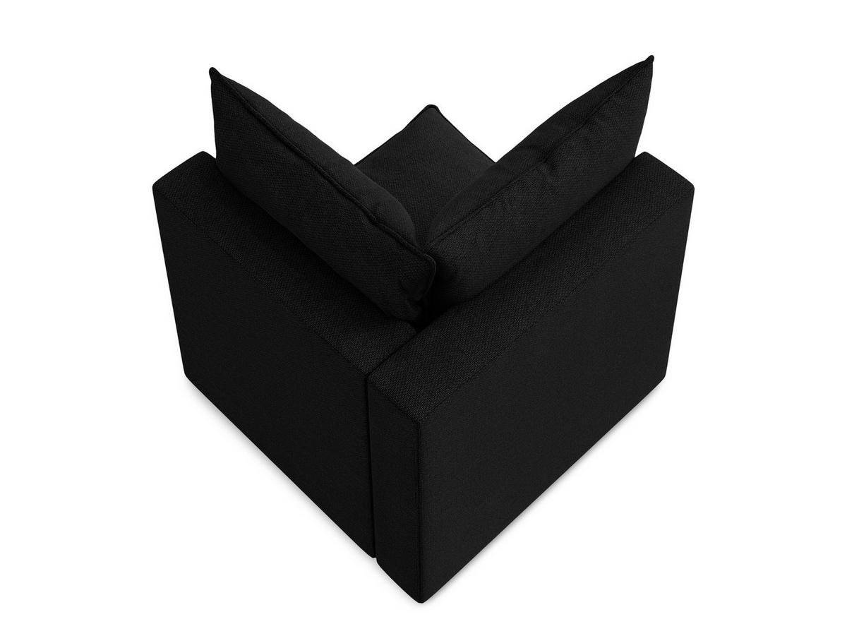 SOFAELEMENT Bouclé Stoff Schwarz - Schwarz, Holzwerkstoff/Kunststoff (90/77/90cm) - Makamii
