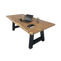 ESSTISCH CALI - Beige/Schwarz, Holz/Metall (100/260/77cm) - SAM