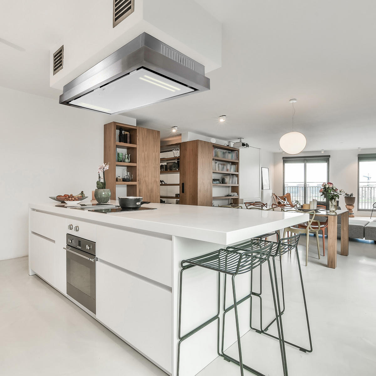 DUNSTABZUGSHAUBE GCH C 343 IS 120 WH 120 cm Edelstahl/ Weiß - Silberfarben, Metall (120/17/60cm) - Gurari