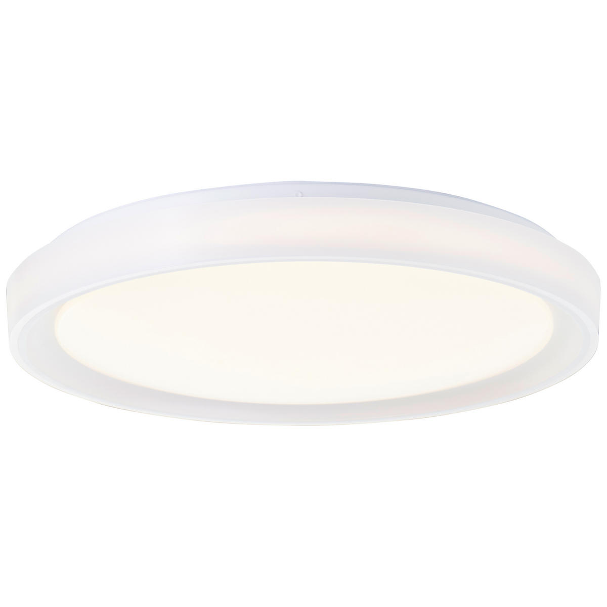 LED DECKENLEUCHTE Floco Weiß 49,5/49,5/7,5 cm - Weiß, Kunststoff (49.5/49.5/7.5cm) - Brilliant