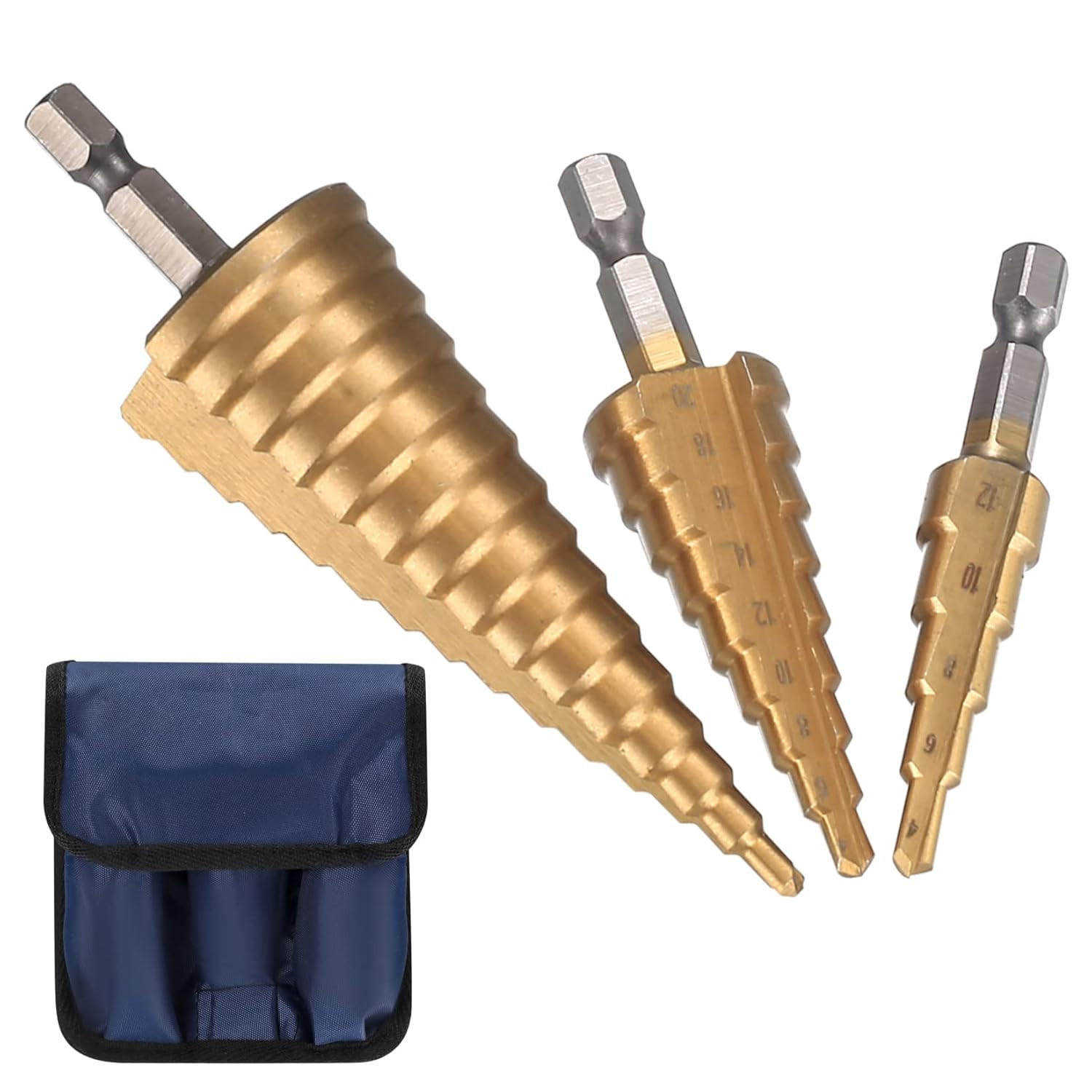 BIT-SATZ，SECHSKANT-STUFENBOHRER - Gelb, Metall (3.2/3.2/10cm) - LIBRATON