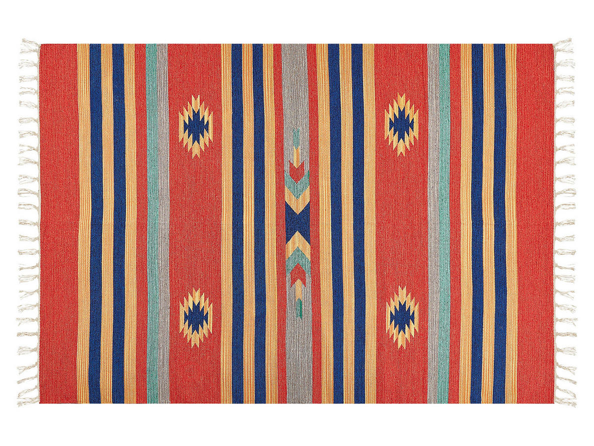 KELIM-TEPPICH Hatis 200/140 cm - Multicolor, Textil (140/200cm) - Beliani