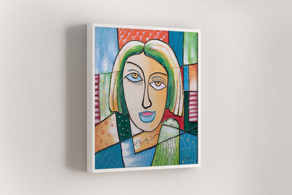 RUČNĚ MALOVANÝ AKRYLOVÝ OBRAZ, 80/80 CM - různobarevná, dřevo/textil (80/80cm) - KUNSTLOFT