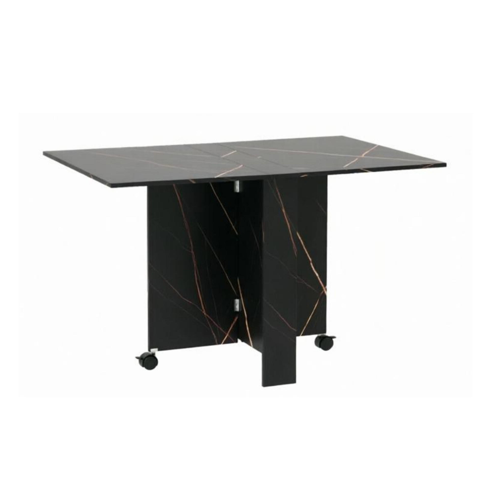 ComfortXL Klapptisch Schwarz 120x73x80 cm