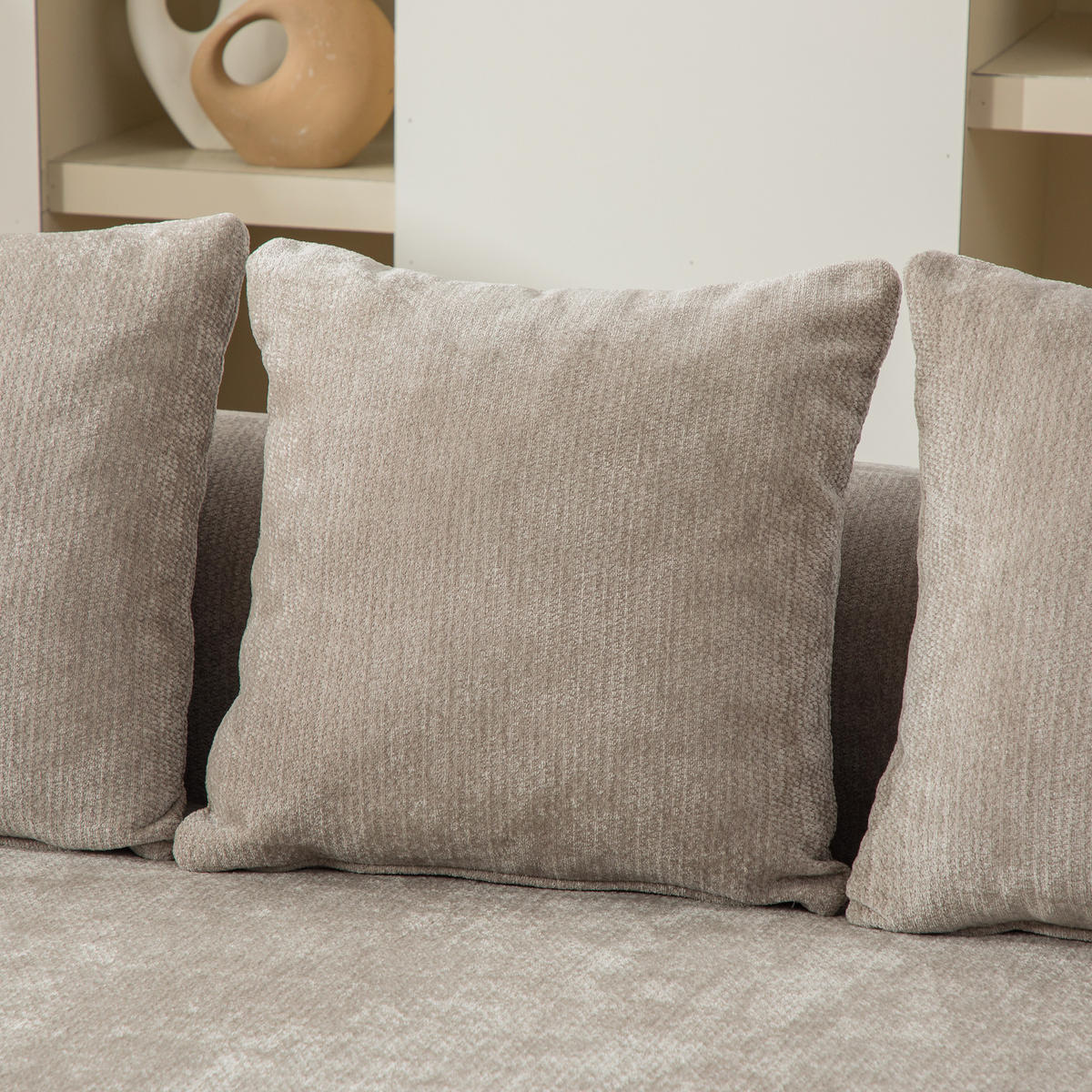 RÉCAMIERE DE-35127 linke mit Chenille-Bezug Grau - Grau, Textil (99/80.5/172cm) - ComfortXL
