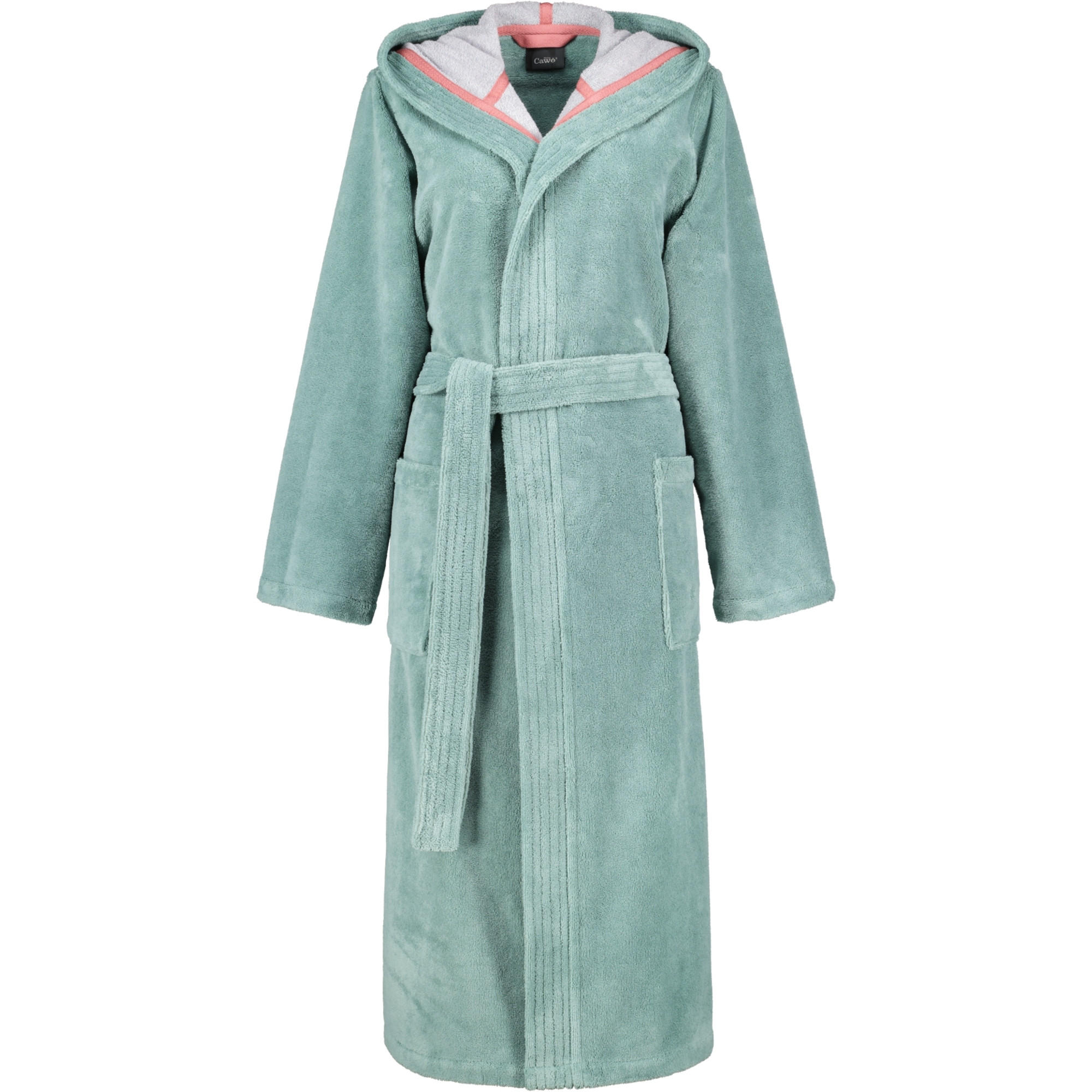 BADEMANTEL DAMEN KAPUZE DOUBLEFACE 830 FJORD - Grün, Textil (XSnull) - Cawoe