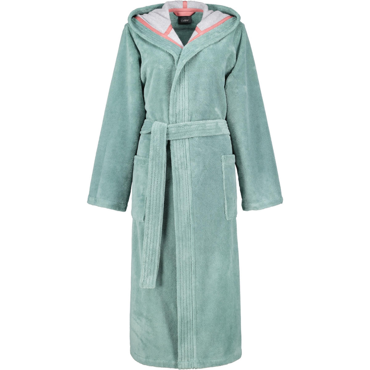 BADEMANTEL DAMEN KAPUZE DOUBLEFACE 830 FJORD - Grün, Textil (XSnull) - Cawoe