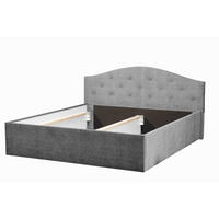 POLSTERBETT Oslo Grau 160 x 200 x 40 cm Stauraum ohne hydraulische Funktion Mit hochwertiger Matratze H3 (bis 120 kg) und Lattenrost - Grau, Holz (160/200cm) - Halmon Schlafkomfort Betten 