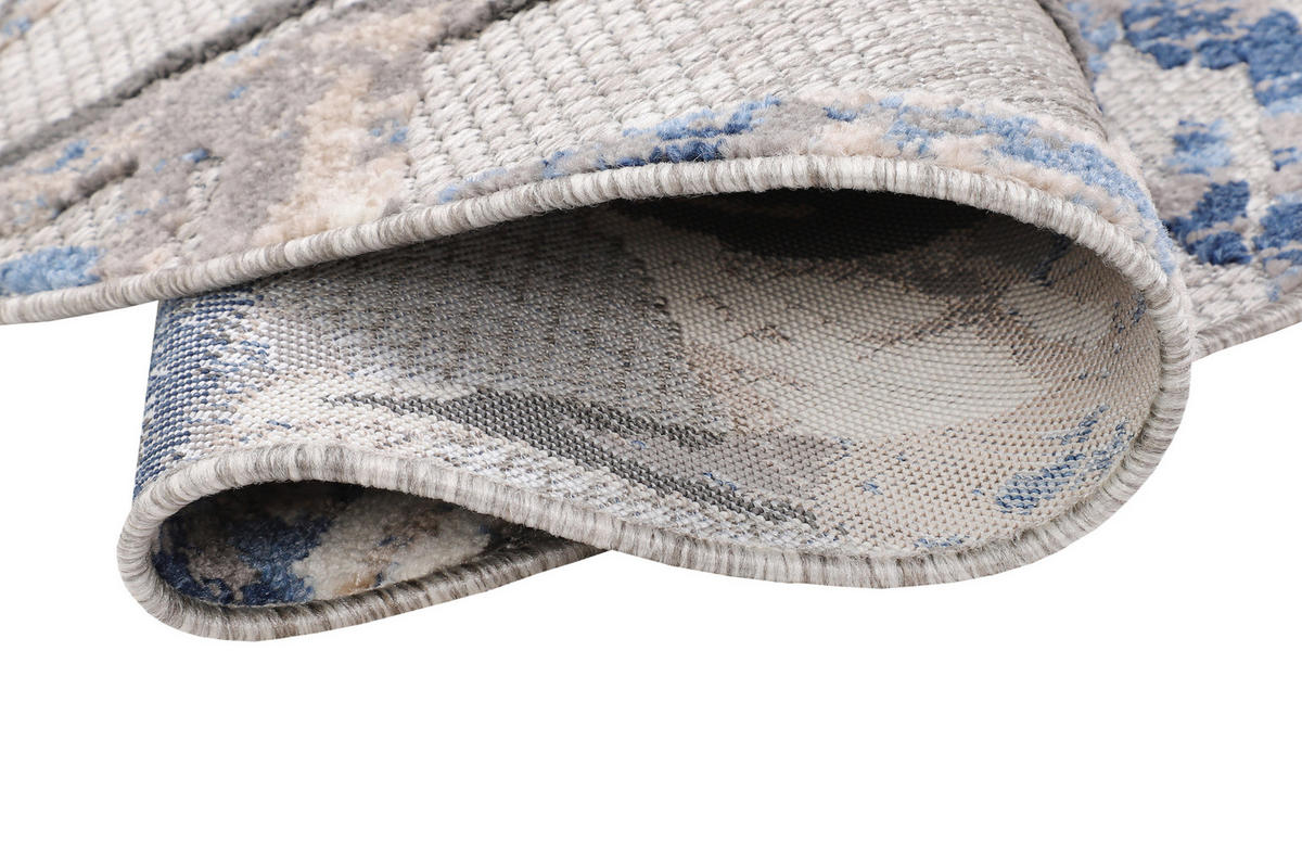 TEPPICH PATIO rund Blaugrau 240/240 cm - Blaugrau, Textil (240/240cm) - Tapiso