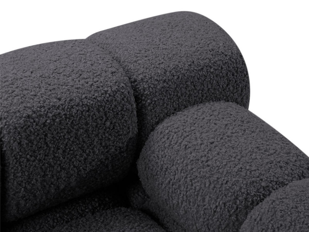 CHAISELONGUE rechts Bellis aus Boucle graphit - Graphitfarben, Textil (94/70/155cm) - Micadoni