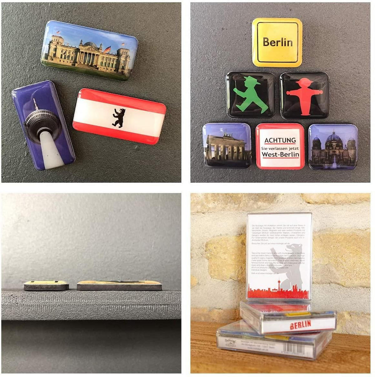 MAGNETSET 9-teilig Berlin Ampelmann - Multicolor, Metall (7/9/2cm) - Nostalgic-Art