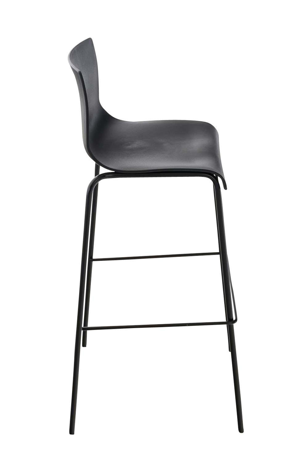 BARHOCKER Kunststoff Schwarz - Schwarz, Kunststoff/Metall (43/100/48cm) - CLP