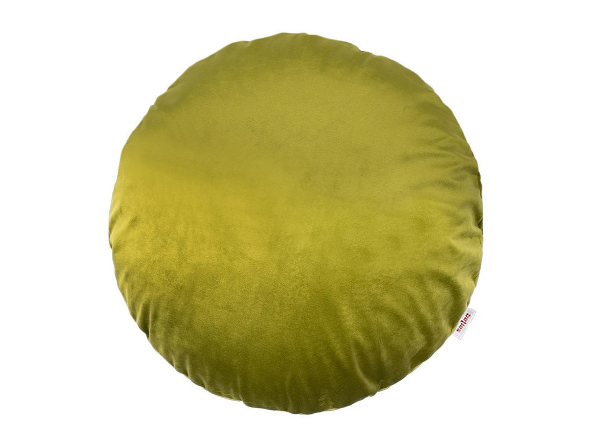 KISSENHÜLLE Rund Samt&Sonders mai-grün 40 cm Ø - Olivgrün/Grün, Textil (40/40cm) - beties Heimtextil
