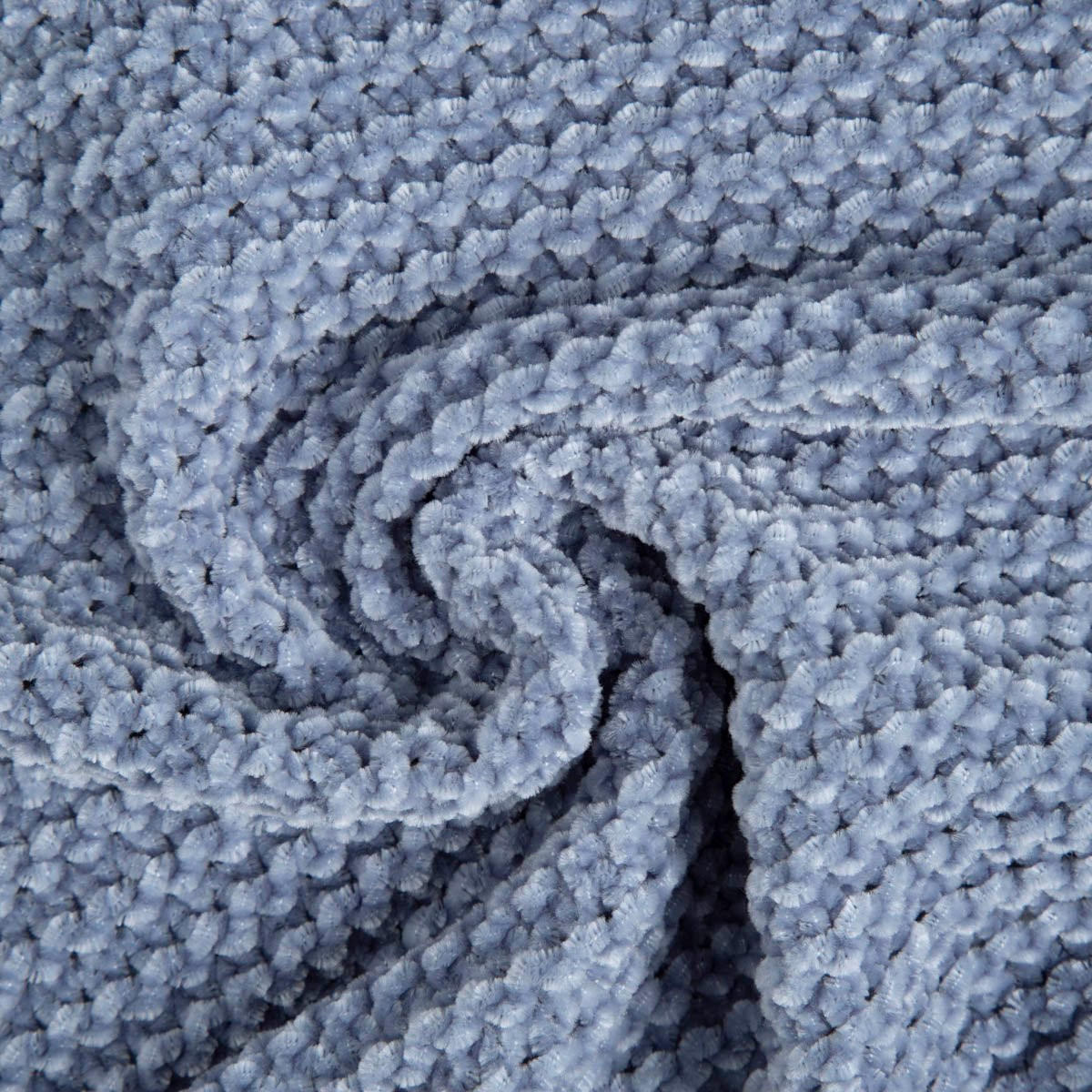 DECKE Chenille blau 130/170 cm - Blau, Textil (130/170cm) - Homla