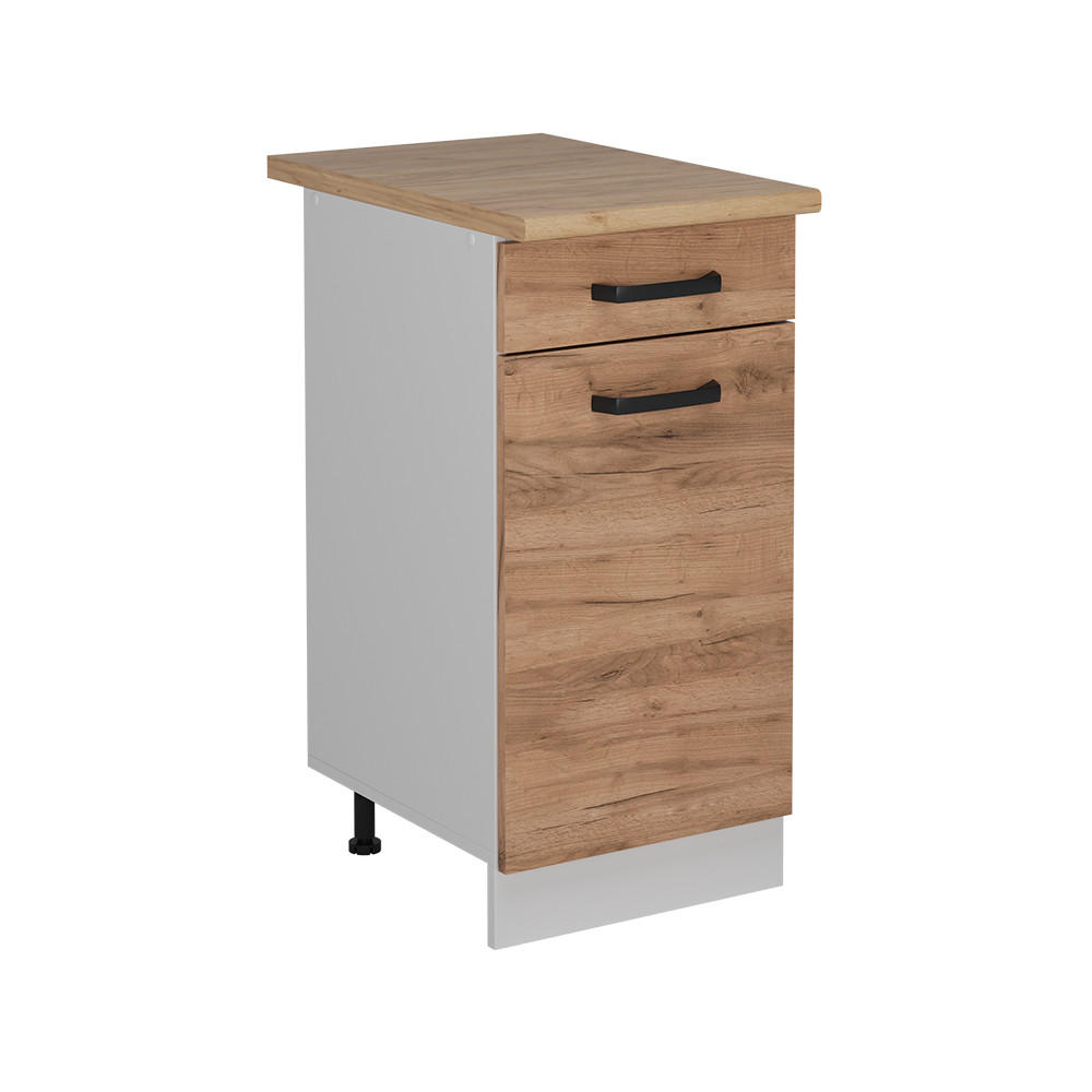 KÜCHENUNTERSCHRANK R-Line Goldkraft Eiche 40 cm AP Eiche - Honigeiche/Eiche Wotan, Holzwerkstoff (40/81.6/60cm) - Vicco