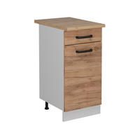 KÜCHENUNTERSCHRANK R-Line Goldkraft Eiche 40 cm AP Eiche - Honigeiche/Eiche Wotan, Holzwerkstoff (40/81.6/60cm) - Vicco