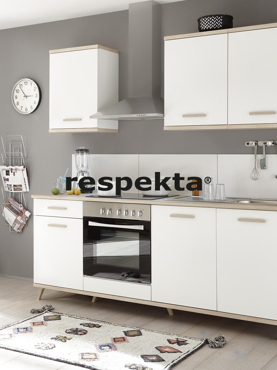 Küchenblock weiß Retro Kollektion von Respekta