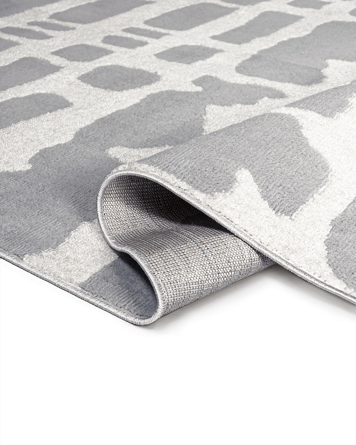 TEPPICH Mataro Paso Mazovia 160x230cm Anthrazit Creme Abstrakt Kurzflor - Anthrazit, Textil (160/230cm) - Mazovia