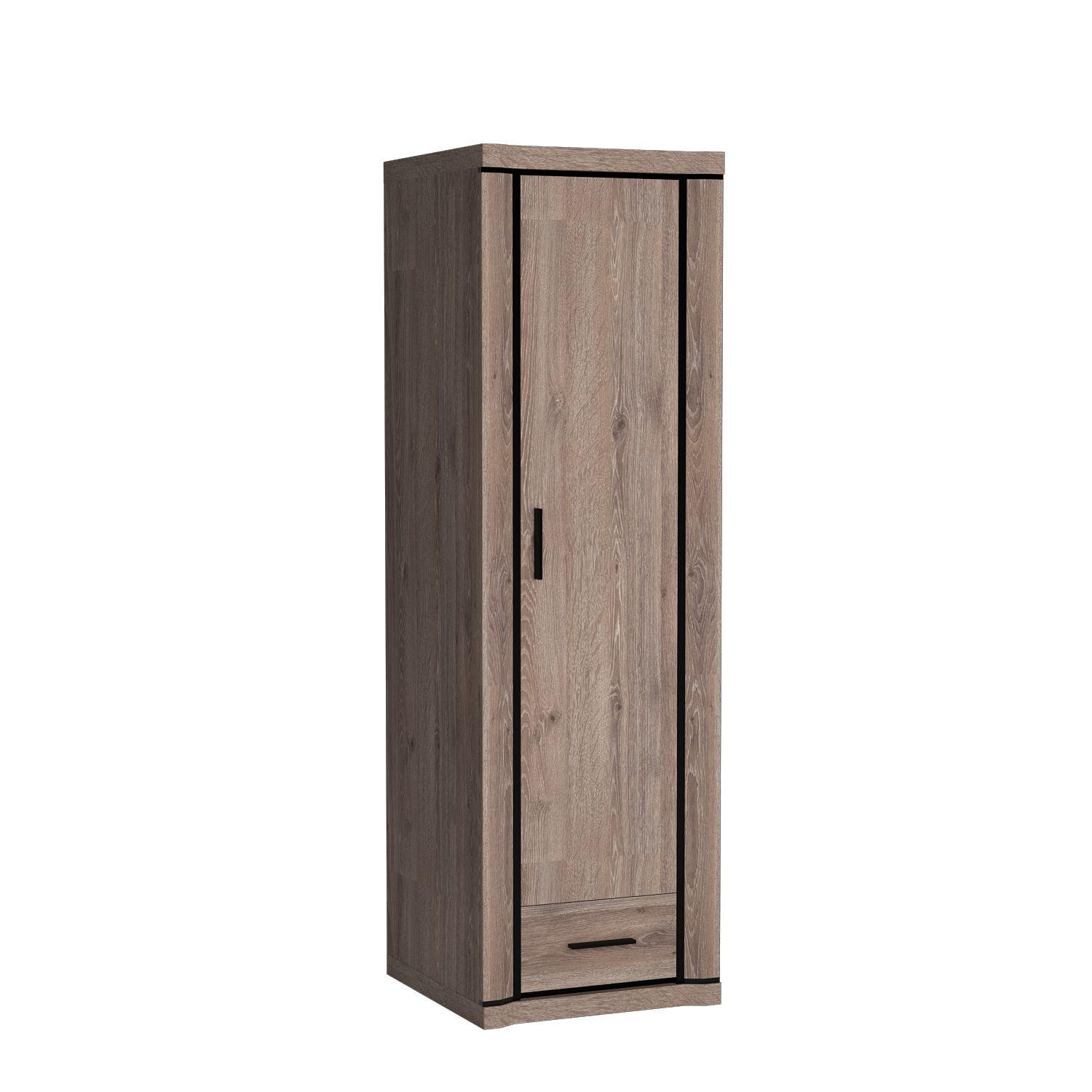 DREHTÜRENSCHRANK MALAGA 58/192/59 cm 1-türig Braun - Braun, Holzwerkstoff (58/192/59cm) - MASSENO