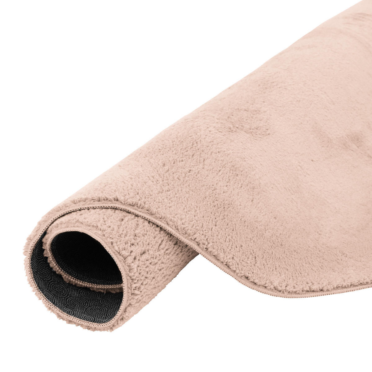 FELLTEPPICH SUPER SOFT PEARL RUND - Altrosa, Textil (120/120cm) - Pergamon