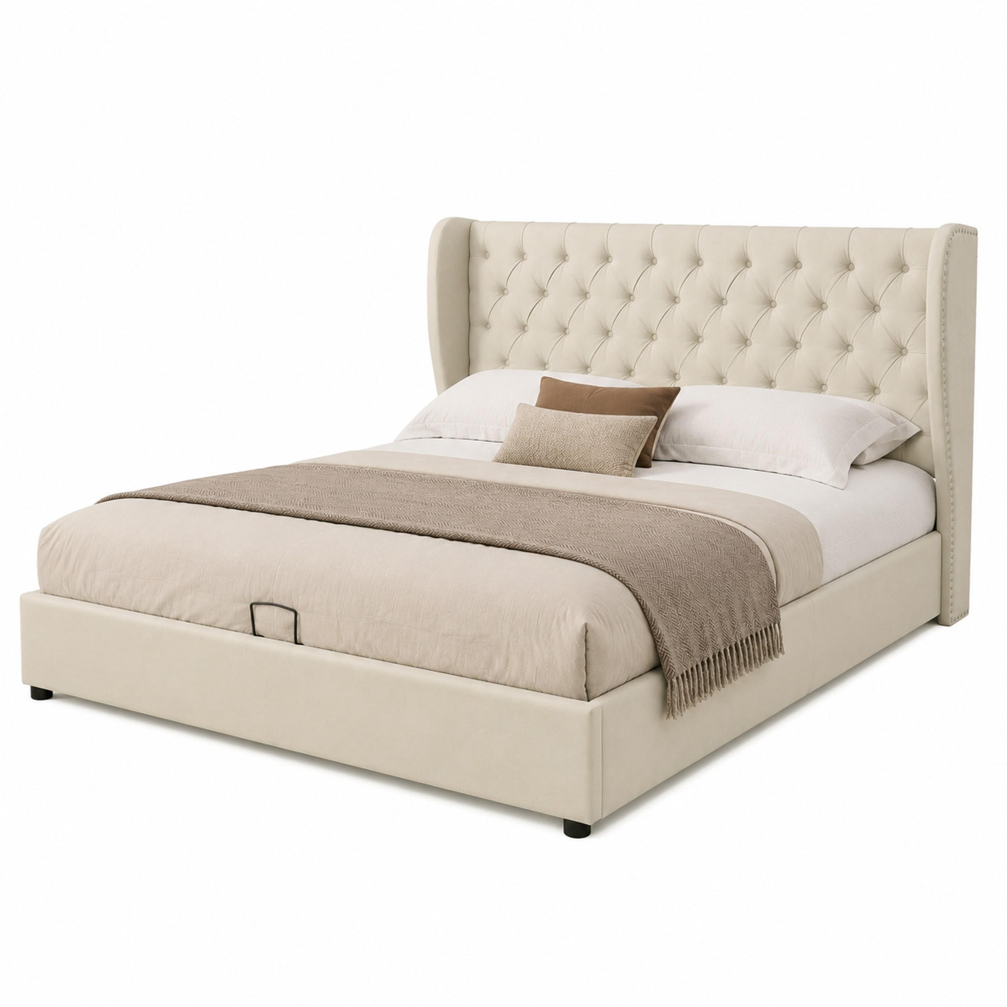 Beauniv Polsterbett Beige 160x200 cm