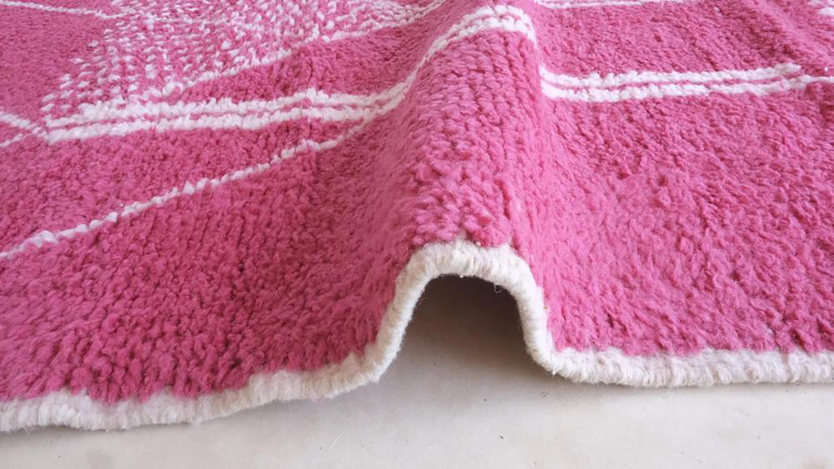 BERBERTEPPICH aus reiner Wolle 184x 253 cm - Pink, Naturmaterialien (184/253cm) - AFK Living