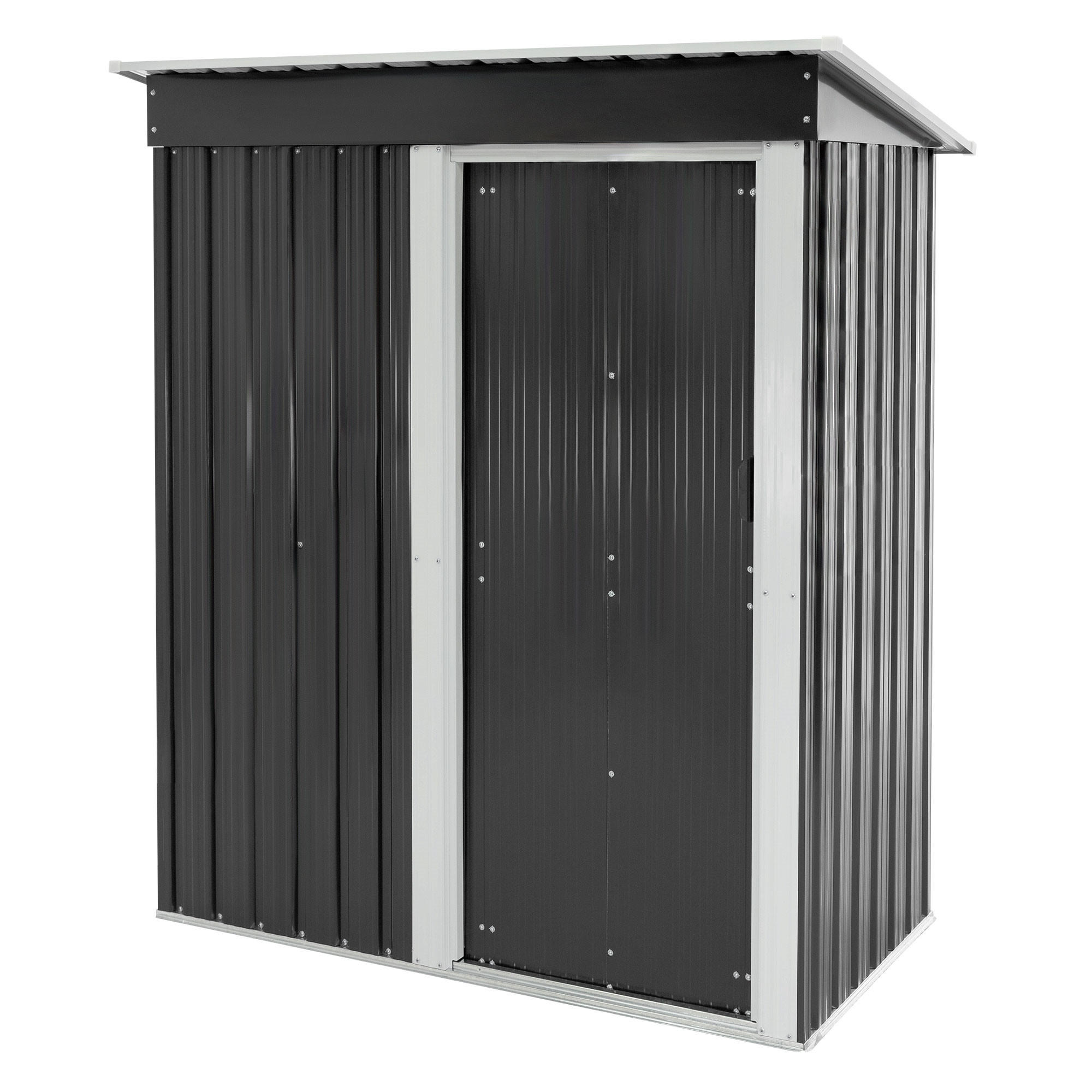 GERÄTESCHUPPEN Dunkelgrau - Grau, Metall (76/184/150cm) - ML-DESIGN