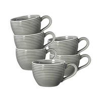 ESPRESSOTASSEN Beat Color Glaze Perlgrau 0,11 l 6er Set - Grau, Keramik (0.11L) - Seltmann Weiden