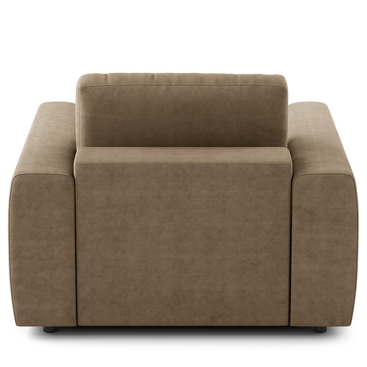 SESSEL - Taupe/Schwarz, Kunststoff/Textil (116/80/117cm) - home24