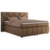 BOXBETT RITA 140/200 - Braun Kunstleder - H3 - Braun, Holz/Textil (140/200cm)