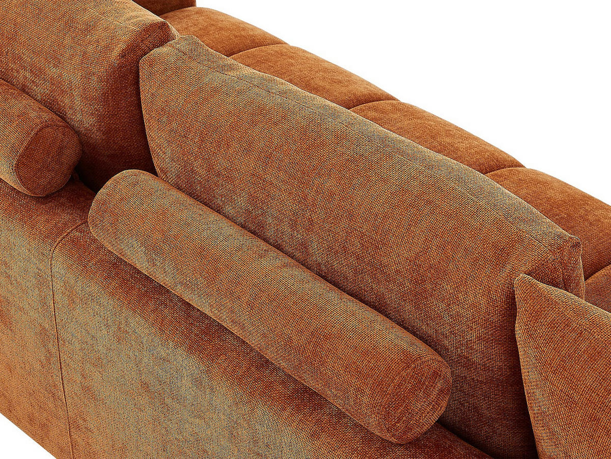 SOFA - 4 Personen - stoff - terracotta Clenali - Terracotta, Textil (294/95/102cm) - Vente-Unique