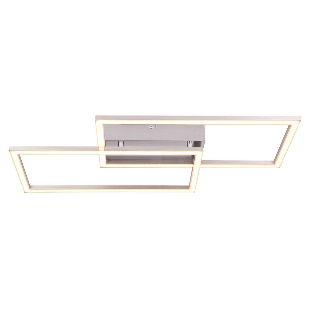LED DECKENLEUCHTE MUNNI Silber Opal - Silberfarben, Metall (52/24.2/6.2cm) - Globo Lighting