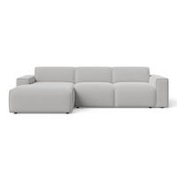 ECKSOFA Lavia Grau Links - Schwarz/Grau, Holz/Kunststoff (310/165cm) - Graingold