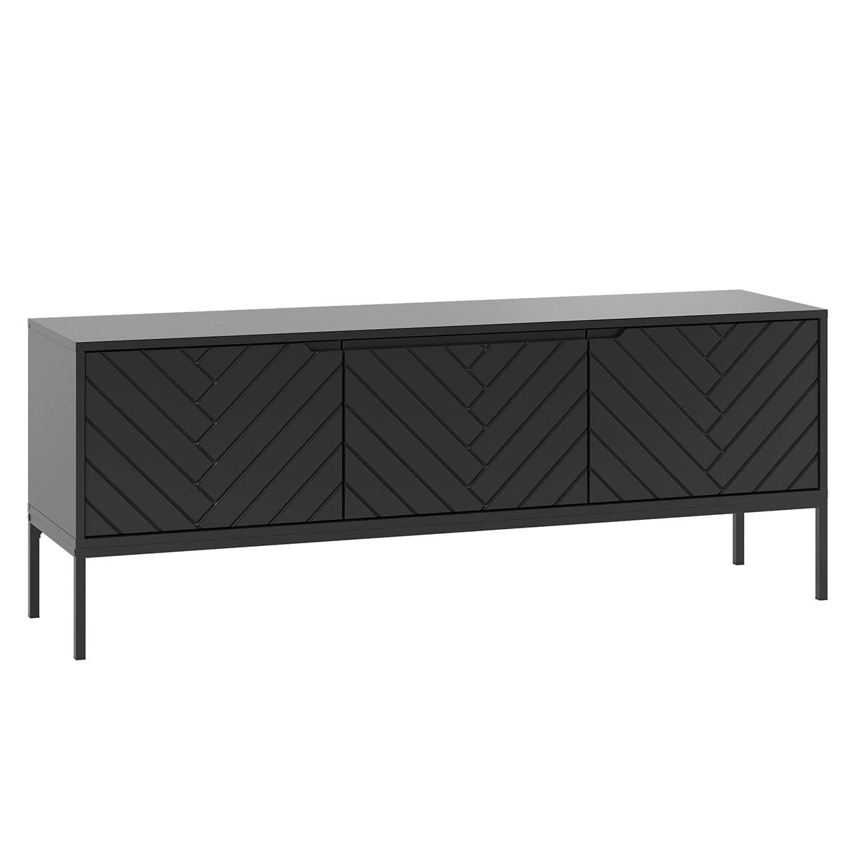 TV-MÖBEL Daria Schwarz - Schwarz, Holzwerkstoff (151/77/39cm) - Petits-meubles