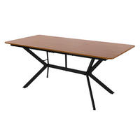 ESSTISCH aus MDF Dunkelbraun mit Stahlgestell Rechteckiger für 6 Personen - Dunkelbraun, Holzwerkstoff (180/80/75cm) - ML-DESIGN