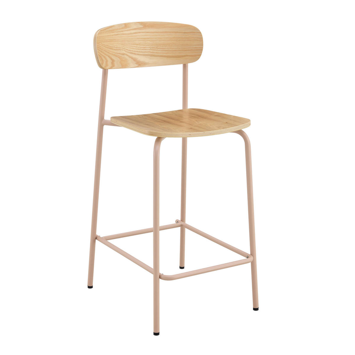 BARSTUHL 2-tlg., Rosa - Pink, Metall (42/96/50cm) - Oviala