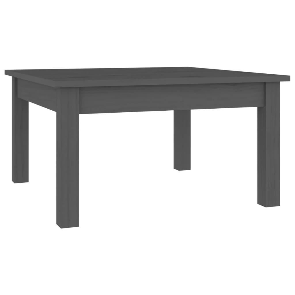 COUCHTISCH Grau 55x55x30 cm Massivholz Kiefer - Grau, Holz (55/55/30cm) - furnicato