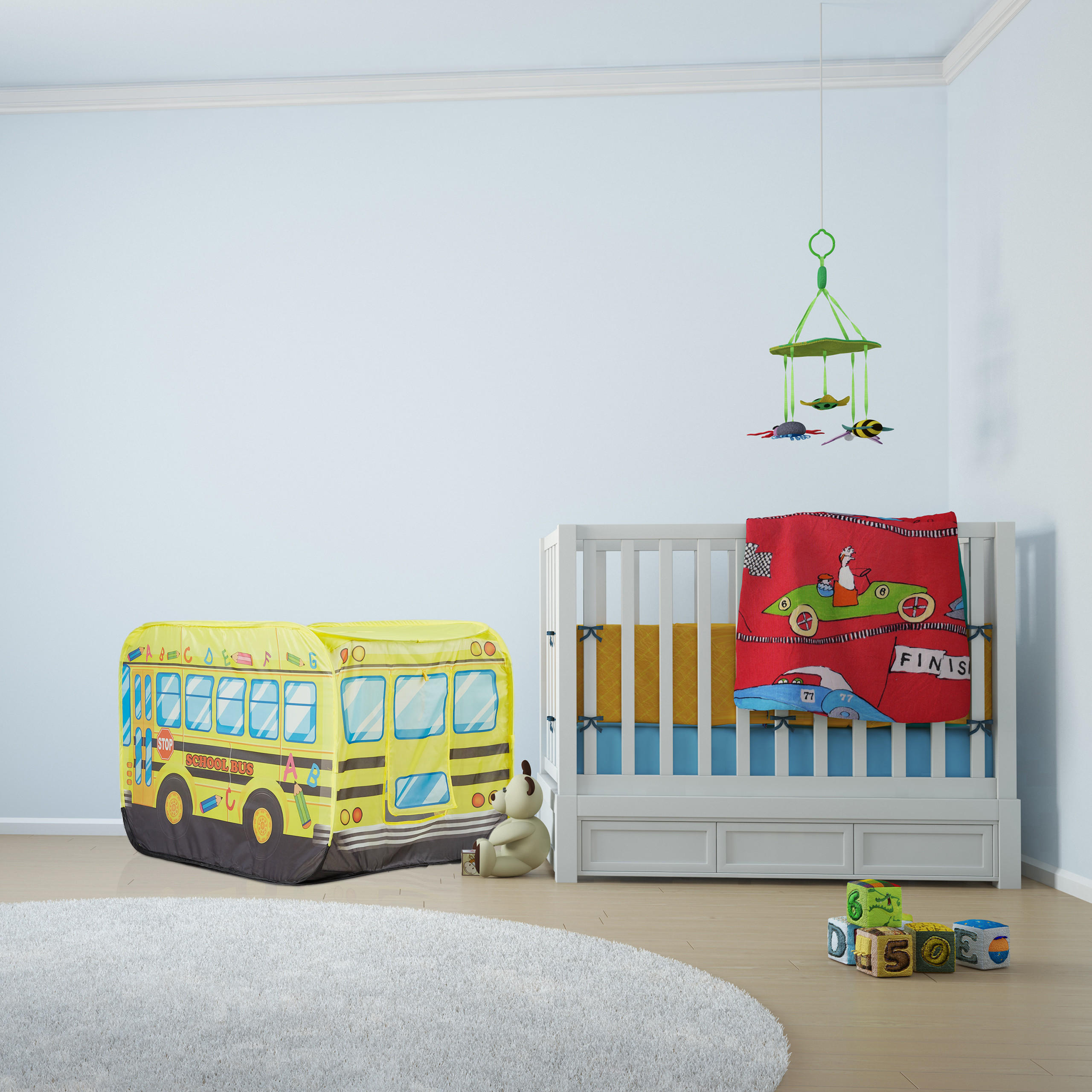 SPIELZELT - Multicolor, Textil/Metall (110/70cm) - Relaxdays