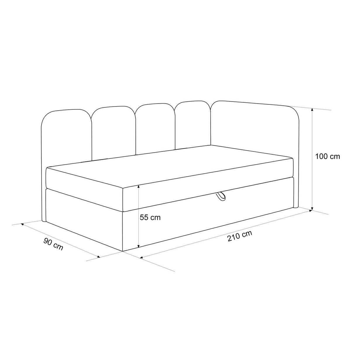 KINDERBETT modern DREAMY rosa 90x200 - Rosa, Holzwerkstoff - Compleo24