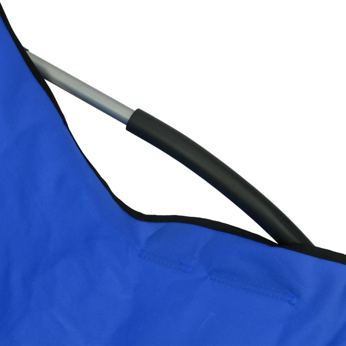 KLAPPBARE Strandstühle 2Er Set Blau Stoff - Blau, Metall (55.5/66/65.5cm) - vidaXL