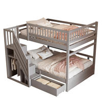ETAGENBETT mit Stauraum 140x200 cm Grau - Grau, Holzwerkstoff (140/200cm) - Beauniv