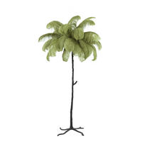 STEHLEUCHTE Federgrün Ø95/180 cm - Grün, Kunststoff (95/95/180cm) - Light & Living