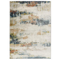 WEBTEPPICH Creme Bleik 135/195 cm - Blau/Rostfarben, Textil (135/195cm) - Atticgo
