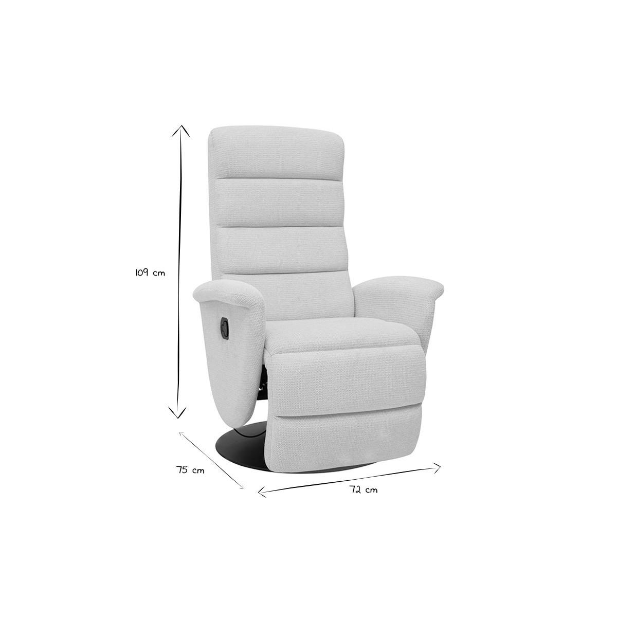 Thumbnail - Miliboo Relaxsessel, Beige, Textil, 75x109x72 cm, Wohnzimmer, Sessel, Relaxsessel