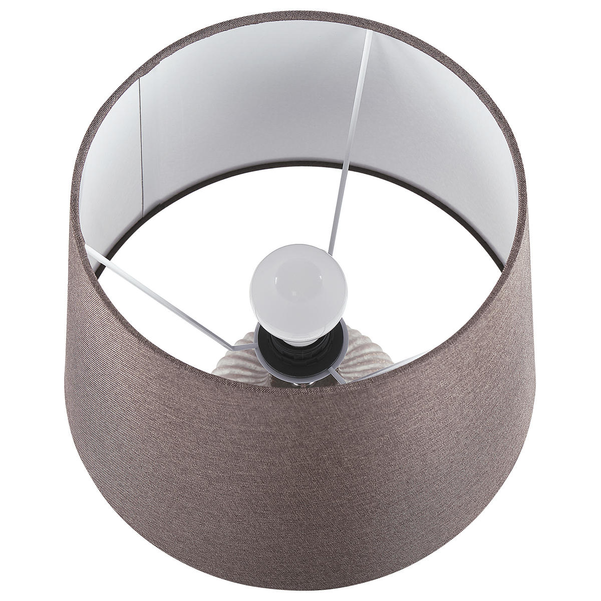 TISCHLAMPE Fergus 33/33/52 cm - Braun, Keramik (33/33/52cm) - Beliani