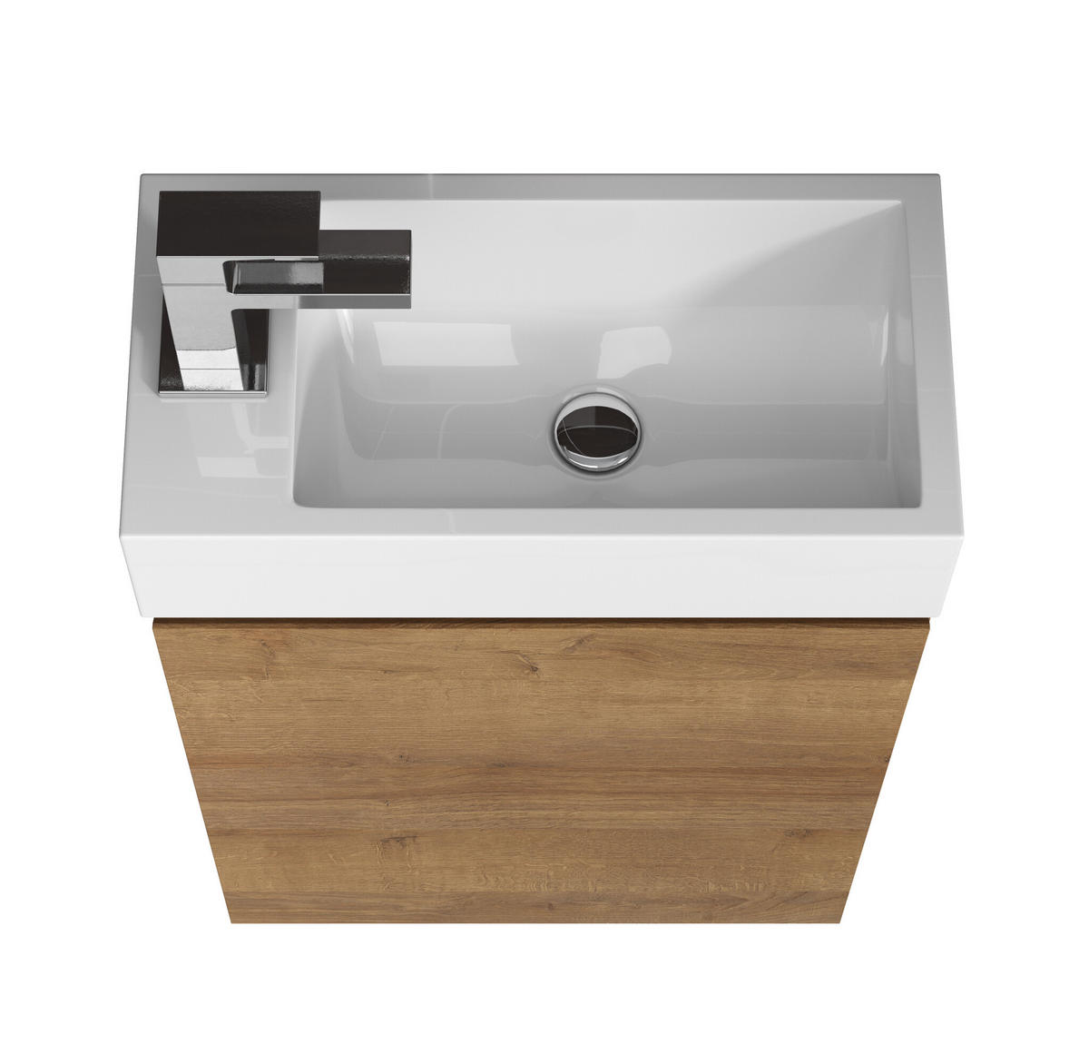 GÄSTE-WC-MÖBELSET Angela 2 Teile Eiche - 40 x 22 x 64 cm - Eichefarben, Holz (40/52/22cm) - Badplaats