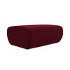 POUF Samt Stoff Rot - Bordeaux/Rot, Kunststoff/Textil (102/40/62cm) - Makamii