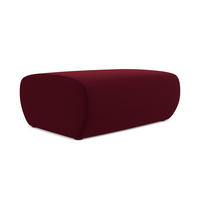 POUF Samt Stoff Rot - Bordeaux/Rot, Kunststoff/Textil (102/40/62cm) - Makamii