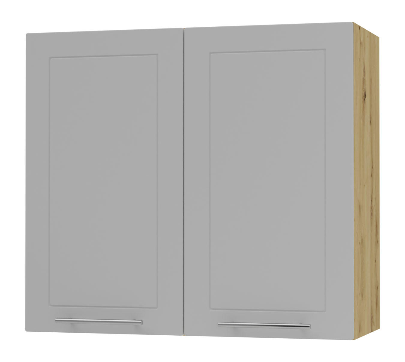 KÜCHENHÄNGESCHRANK Kvantum W3/80 Dust Grey Matt / Eiche Artisan Matt 80 / 32,5 / 72cm - Eiche Artisan/Grau, Holz/Holzwerkstoff (80/72/32.5cm) - Feldmann-Wohnen